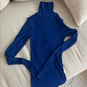 COS Deep Blue Turtleneck Sweater